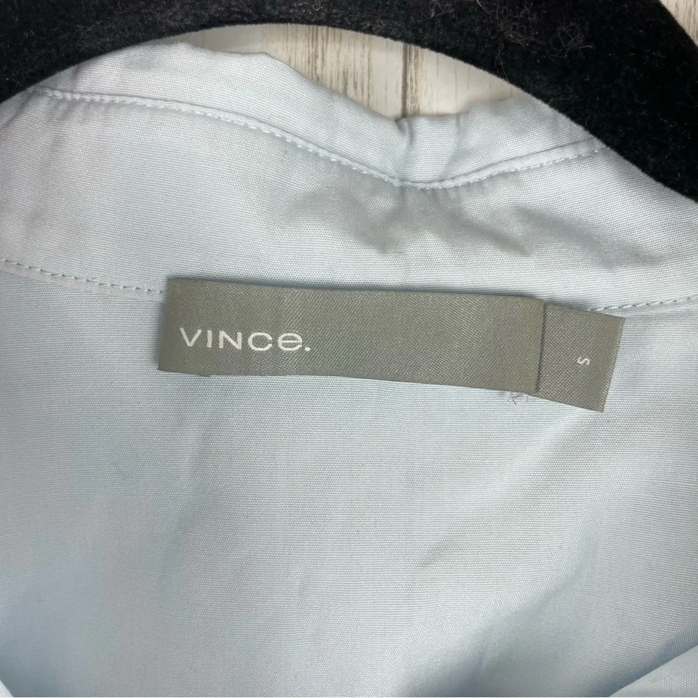 Vince blue collared tie waist button down Small - Picture 2 of 5